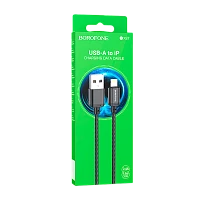 Кабель Borofone BX87 USB (m)-Lightning (m) 1м 2.4A нейлон черный (1/1000)