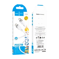 Кабель HOCO X109 Type-C (m)-Lightning (m) 1м 27W силикон белый (1/31/310)