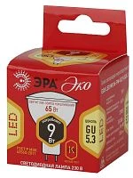 Лампа светодиодная ЭРА MR16 GU5.3 9W 2700К 220-240V софит Eco матовая (1/10/100)