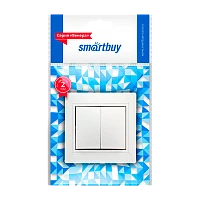 Выключатель Smartbuy "Венера" 2-клав.10A белый (1/10)