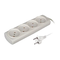 Удлинитель Volsten 4р.Б/З 6A 1.5м ШВВП 2x0.75мм² IP20 белый (1/10/50)