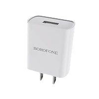 Сетевое З/У Borofone BA20 1USB 2.1A американская вилка белый (1/65/260)