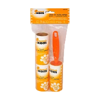 Ролик для чистки одежды Рыжий кот LRS-50 50сл. 2 запасных блока оранжевый (1/24)