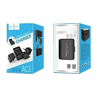 Сетевой переходник HOCO AC1 черный (1/52)