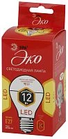 Лампа светодиодная ЭРА A60 E27 12W 2700К 220-240V груша Eco (1/10/100)