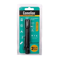 Фонарь ручной Camelion LED51533 LED от батареек 2хААA 3 режима+ZOOM черный (1/6/36)