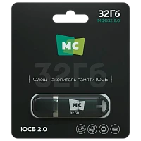 Флеш-накопитель MORE CHOICE МФБ32 2.0 32GB USB2.0 пластик черный 