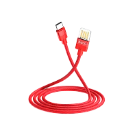 Кабель HOCO U55 USB (m)-Type-C (m) 1.2м 2.4A нейлон красный (1/25/250)