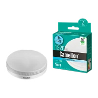 Лампа светодиодная Camelion GX53 15W 4500К 170-265V таблетка матовая (1/5/100)