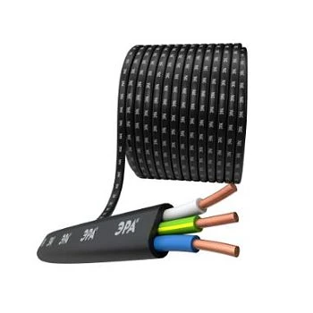 Кабель электрический ЭРА ВВГ Пнг(А)-LS 3 х 2.5 кв.мм черный ГОСТ бухта 100м (цена за 1м.)