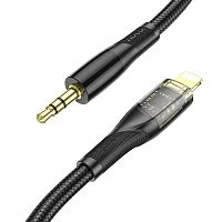 Кабель AUX HOCO UPA25 Jack 3.5mm (m)-Lightning (m) 1м нейлон черный (1/31/310) 