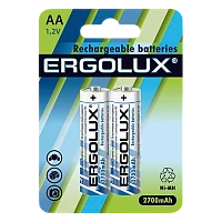 Аккумулятор бытовой Ergolux HR6 AA BL2 NI-MH 2700mAh (2/24/384)