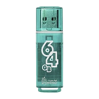 Флеш-накопитель Smartbuy Glossy 64GB USB2.0 пластик зеленый