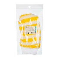 Мочалка для тела Рыжий кот "Варежка" нейлон желтый белый (1/30/600)