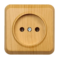 Розетка Smartbuy "Юпитер" 1гн. 10A Б/З пластик светлое дерево