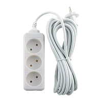 Удлинитель Старт S 3р.С/З 10A 5.0м IP20 белый (1/20)