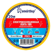 Изолента Smartbuy PRO 15мм*20м ПВХ морозостойкая желтый