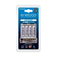 З/У для аккумуляторов Panasonic eneloop Basic Charger AA/AAA 4 слота+USB +4AA 1900mAh
