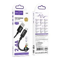 Кабель HOCO X89 USB (m)-microUSB (m) 2м 2.4A черный (1/420)