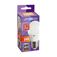 Лампа светодиодная JAZZway G45 E27 7W 5000К 230V шар матовая (1/10/100)