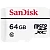 Карта памяти microSD SanDisk High Endurance 64GB Class10 20 МБ/сек с адаптером