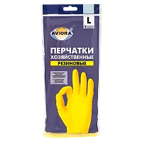 Перчатки Aviora L резина 1 пара в упаковке (1/120)