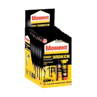 Клей Момент СУПЕР ЭПОКСИ эпоксидный 12мл двухкомпонентный BOX10 шоу-бокс прозрачный (10/40)