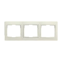 Рамка Smartbuy 3-местная горизонтальная бежевая "Венера"