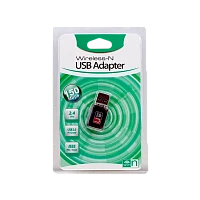 Wi-Fi адаптер Без бренда WD-1507B 2.4 ГГц 150Мбит USB 802.11 без антенны черный (1/500)