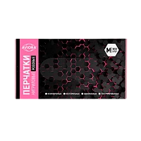 Перчатки Aviora M нитрил 100шт. розовый (1/10)