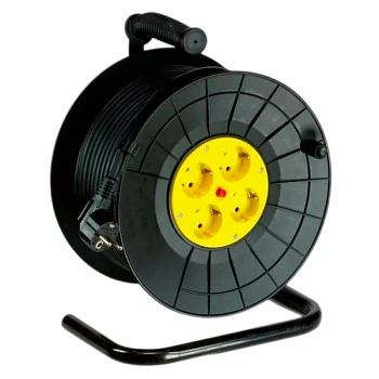 Удлинитель Прогресс на катушке 4р.С/З 16A 50.0м 3x1.5мм² черный