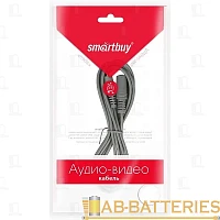 Кабель AUX Smartbuy KA-323 Jack 3.5mm (m)-Jack 3.5mm (f) 3м силикон серый (1/50) 