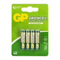 Батарейка GP GreenCell R03 AAA BL4 Heavy Duty 1.5V (4/40/480) R