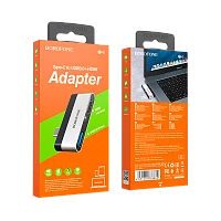 USB-Хаб Borofone DH2 1USB+HDMI Type-C (m) USB3.0 серебряный (1/27/162)