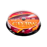 Диск CD-RW VS 700MB 4-12x 10шт. cake box (10/200)