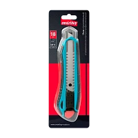 Нож строительный Smartbuy 18мм выдвижной обрезиненная рукоять голубой