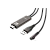 Кабель HOCO UA14 USB (m)-Lightning/HDMI (m) 2.0м 2.0A нейлон черный (1/82)