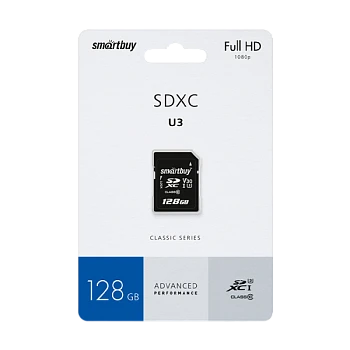 Карта памяти SD Smartbuy 128GB Class10 UHS-I (U1) 45 МБ/сек