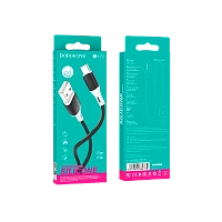 Кабель Borofone BX79 USB (m)-Lightning (m) 1м 2.4A силикон черный (1/360)