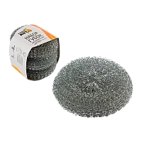 Губка для посуды Рыжий кот SM-04/3 "Сетка" 8.5х8.5х3.5см металлическая 3шт. (1/10/90)