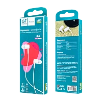 Наушники внутриканальные GFPower M16 с микр. белый (1/200/800)