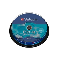 Диск CD-R Verbatim DL 700MB 52x 10шт. cake box (10/200)