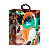 Наушники накладные MORE CHOICE HW34S bluetooth 5.1 с микр. фонарик белый оранжевый