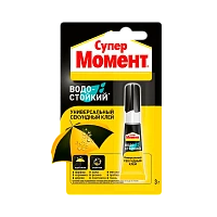 Супер-клей Момент 3г водостойкий BL1 шоу-бокс (1/10/120)
