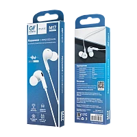 Наушники внутриканальные GFPower M17 с микр. белый (1/200/800)
