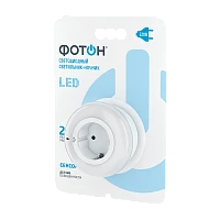 Ночник Фотон NM-500A LED 220V в розетку на карте белый (1/10/90)