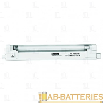 Светильник люминесцентный Camelion WL-4002 12W 220V G5 накладной с выключателем белый (1/30)