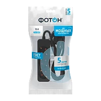 Удлинитель Фотон 16-53Е 3р.С/З 16A 5.0м ПВС 3x1мм² черный (1/20)