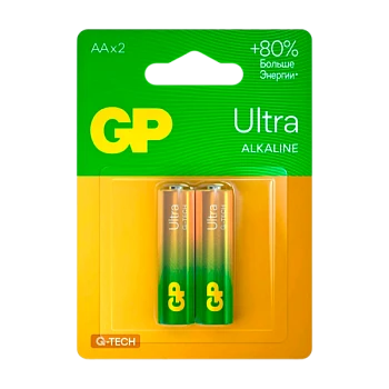 Батарейка GP ULTRA G-Tech LR6 AA BL2 Alkaline 1.5V (2/20/80)