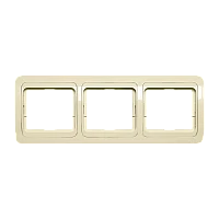 Рамка Smartbuy3-местная горизонтальная бежевая "Марс"